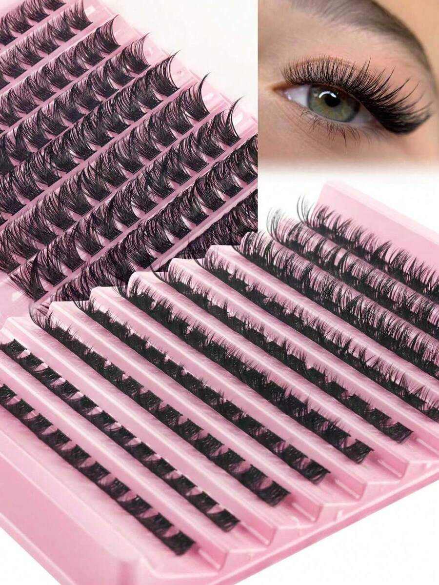 120 Clusters Of Single False Eyelashes DIY Eyelash Grafting Segmented False Eyelashes Household Cosmetics Eyelash Clusters, Eyelash Clusters, Single False Eyelashes, Eyelashes, False Eyelashes
