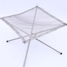 Foldable Campfire Grill, Stainless Steel Outdoor Camping Cooking Portable Charcoal Fireplace Brazier - Multicolor - View 9