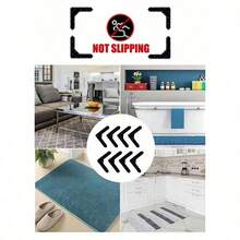 A Must-Have Carpet Anti-Slip Fixing Tape For The Home, Washable Fixing Tape, Made Of PU Material, Washable, Leaving No Residue, Reusable, A Great Choice As A Gift For Family And Friends! - 黑色 - 查看 4