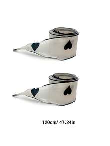 1双情人节女士心形透明丝带鞋带，时尚波点DIY鞋饰配件，适合作为节日礼物，个性化装饰送给朋友