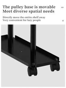 1pc Freestanding Towel Rack With Wheels - Mobile Bathroom Cart, Floor Stand With Storage Shelf, Space-Saving Modern Towel Drying Rack, Suitable For Laundry Room, Spa, And Pool - Multicolor - View 9