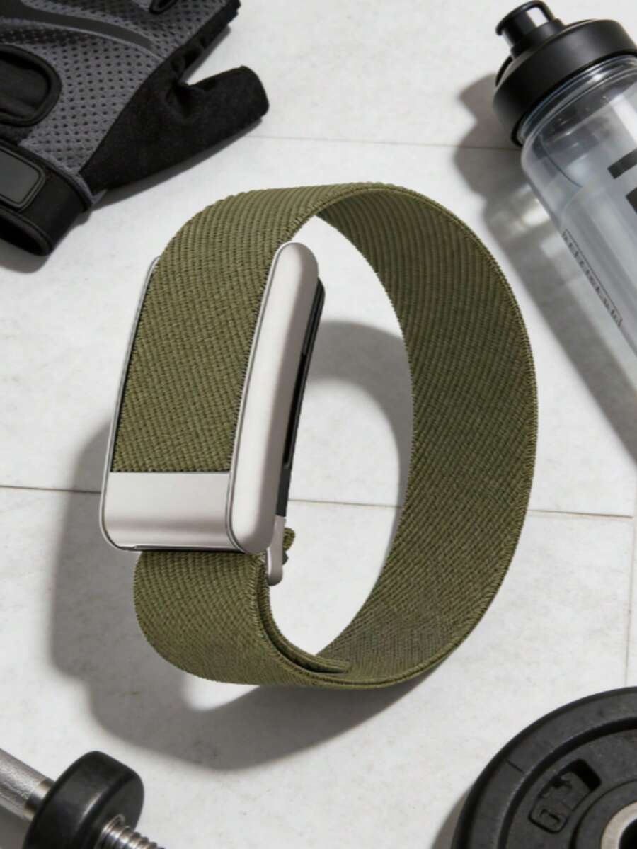 Dây thun co giãn tương thích với đồng hồ 5.0/MG, dây đeo đồng hồ bằng nylon, dây đeo thay thế mềm mại, thoáng khí, dây đeo cổ tay thể thao cho đồng hồ 5.0, dễ dàng lắp đặt, có thể điều chỉnh kích thước. - xanh quân đội - Xem 1