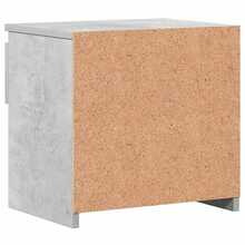 vidaXL Nachttische, 2er-Set, Beton-Grau, 40 x 30 x 39 cm, Spanplatte - Schwarz - Übersicht 9
