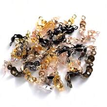 200/500pcs Connector Clasp Fit Metal Ball Chain End Crimps Beads Connector Components For DIY Jewelry Making Findings - Multicolor - View 4