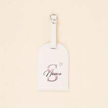 1 بطاقة تعريف حقيبة السفر مخصصة بالاسم الأولي [بطاقة تعريف حقيبة السفر مخصصة]، بطاقة تعريف حقيبة السفر من جلد البولي يوريثان بحرف من A إلى Z باللون الوردي | بطاقة تعريف حقيبة السفر مطبوعة بطراز رجعي أنيق، مناسبة للسفر، حقيبة السفر، هدية عيد الميلاد والزفاف، بطاقة تعريف حقيبة السفر مع بطاقة خصوصية، بطاقة تعريف حقيبة السفر والحقيبة الظهر المخصصة، بطاقة هدية، هدية سفر يدوية، هدية لوصيفة العروس - أبيض - مشاهدة 4