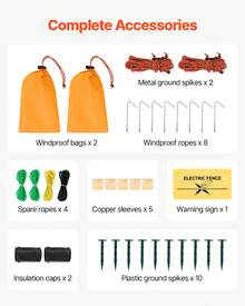 Electric Fence Netting, 42" H X 164' L, PE Net Fencing With Posts & Double-Spiked Stakes, Utility Portable Mesh For Goats, Sheep, Lambs, Deer, Hogs, Dogs, Used In Backyards, Farms, And Ranches - Green - View 4