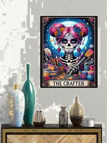 Skull Diamond Art Kits For Adults, Skull Diamond Painting For Beginners, Diamond Dot, 5D Dimond Art Paintings Kit, Gem Painting Kit, Crafts For Adults, Crystal Art, Home Wall Decor Gifts - Multicolor - View 4