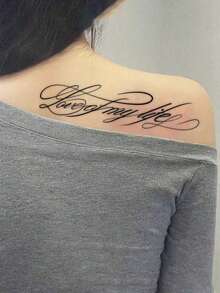 高级欧美风格个性化强力花卉英式线条手臂临时纹身贴纸，暗黑风格线条临时纹身贴纸，高级欧美风格个性化强力花卉英式线条锁骨临时纹身贴纸，高级欧美风格个性化花卉英式线条手臂临时纹身贴纸 - 彩色 - 查看 10