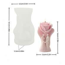 浪漫玫瑰硅胶模具，适用于蜡烛制作 - 易脱模，多用途DIY工艺模具，可重复使用，适用于环氧树脂、石膏、粘土 - 是手工礼品和家居装饰的理想之选