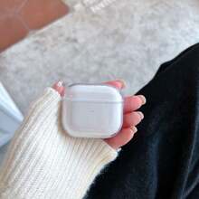 1pc Transparent TPU Shock-Proof Earphone Protective Case With Metal Clip, Suitable For All Models (1st, 2nd, 3rd, 4th Gen, Pro, Pro 2), Scratch-Resistant And Durable - Clear - View 5