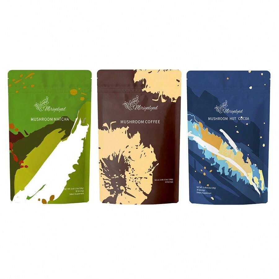 Miryolgalad Mushroom Infused Beverage Bundle (Matcha/Coffee/Hot Cocoa) - Immune Support, Calm Energy & Focus Boost | Adaptogenic Functional Drinks[Free Shipping ](2026 Latest Version) - 1set - View 1