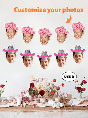 7 st anpassade Alla hjärtans dag-banderoll, Alla hjärtans dag-festdekorationer, födelsedagsfestdekorationer för kvinnor och män, roliga fester och minnesvärda ögonblick, födelsedagsfesttillbehör för flickor