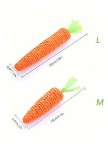 1pc Cat Toy Set, With Cute Paper Rope, Carrot-Shaped Interactive Cat Toy, Can Be Used For Entertainment And Stress Relief, Chew-Resistant.