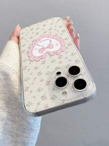 1pc Heart, Bow & Flower Pattern Transparent Soft TPU Protective Phone Case, Anti-Scratch, Anti-Fingerprint, Precise Camera Cutout, Compatible With Samsung, Apple, Nothing, Pixel, INFINIX, Redmi - Clear - View 5