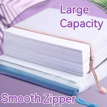 10个/20个装 马卡龙色加厚网眼拉链收纳袋 33x24厘米 大容量防水文件袋 适用于学校、办公室、教师教室玩具收纳