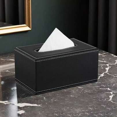 Hộp đựng khăn giấy bằng da, hộp khăn giấy PU kiểu dáng châu Âu sáng tạo cho phòng khách, nhà cửa, xe hơi.