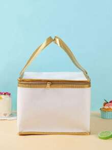 Thick Insulated Cake Delivery Bag, Leak-Proof Waterproof Thermal Bag For Takeout, Hot Pot, Milk Tea, Seafood, Portable Cake Storage Bag, Kitchen Supplies - White - View 9