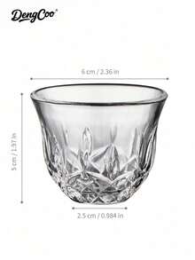 Dengcoo 1件套土耳其茶杯、茶碟、卡瓦杯、阿拉伯茶杯、咖啡杯、欧式/中东水杯、中东传统玻璃黑茶杯，非常适合茶会、送礼和家居装饰。 - 杯子 - 查看 12