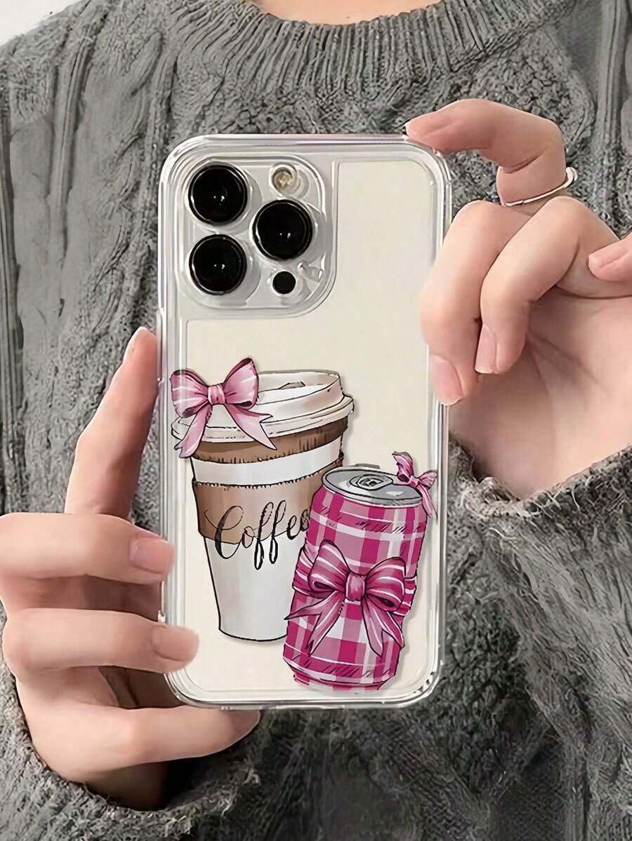 Bow-Knot1pc Wine Red Elegant Pull Tab Bow Phone Case Compatible With Apple  16, 15, 14, 13, 12, 11 Pro Max And Series - 款式7(1pc) - 查看 1