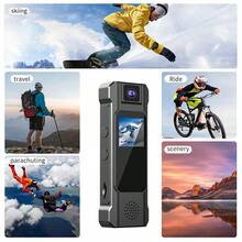 Cámara mini portátil HD 2K Bodycam Grabadora de video digital con infrarrojos, mini cámara para vlogging, cámara corporal grabadora de video portátil, lente de ángulo amplio de 180° giratoria para bicicleta, mascotas, vlogging, reuniones y grabadora de bolsillo - Multicolor - Ver 11