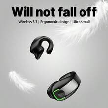 1个迷你无线降噪耳机 - 轻巧低敏设计，USB Type-C充电，5小时续航，兼容智能手机，适合免提通话，时尚便携 | 黑色可选，便携式音频设备 | 简约耳塞，无线蓝牙耳机