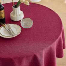 Christmas Christmas Red Waterproof Round Table Cloth For Round,Decorative Farmhouse Tablecloths Table Cover For Holiday,Banquet,Dining& Kitchen (70 Inch,Round (4-6 Seats,Burgundy),Burgundy70inchRound - Burgundy70inchRound - View 3