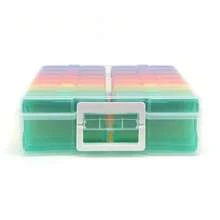 4x6 Inch Photo Box, 16 Slots Plastic Storage Container, Photo Organizer Box, Multi-Functional Portable Photo Storage And Organization Box - Multicolor - View 5