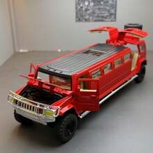 1:32 H2 加长版合金车模，商务车模型，适合收藏和展示 - 紅色 - 查看 6