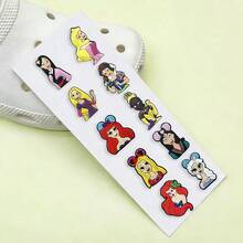 10件套公主系列运动鞋配件，公主系列鞋花，美人鱼鞋花，鞋花，贝儿鞋扣，鞋花，长发公主鞋扣，茉莉公主鞋花，鞋花，睡美人鞋花，公主派对礼品，装饰鞋花，个性化鞋花，精致质感个性化鞋扣 - 彩色 - 查看 3