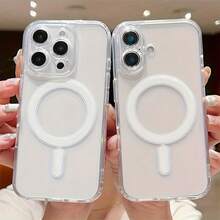 Magnetic Transparent Phone Case Compatible With Iphone 17/17 Pro/17 Pro Max/16/15/14 Plus/13/12 Pro Max - Drop & Shockproof, Supports Wireless Charging, Slim-Fit Premium Protection Cover