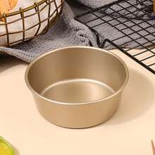 1pc Gold Hamburger Shaped Non-Stick Round Cheese Cake Baking Mold, Baking Tool For Home Oven Bread Making - Multicolor - View 9