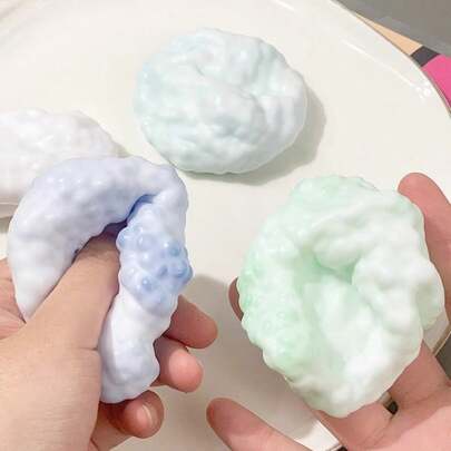 1pc Cute Soft Squeeze Stress Ball, ASMR Toy, Slow Rebound Squeezy Ball, Portable & Compact, Perfect Gift For Adults, Students, Office Workers, Suitable For Halloween, Christmas, New Year Party, Assorted Colors