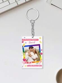 定制“我爱我的女朋友”脸部钥匙扣，可定制照片和文字，情人节礼物，女友照片钥匙扣，女友照片亚克力钥匙扣，送给男友的礼物，情侣照片肖像钥匙扣，“我爱我的女朋友”钥匙扣，情人节送给男友的礼物，照片钥匙扣，情侣钥匙扣，情人节送给他的礼物，情侣钥匙扣礼物 - 彩色 - 查看 16