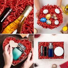 Shredded Paper For Gift Baskets, 1/2LB (8 Oz) Red Crinkle Paper Filler For Mother's Day Baskets Grass, Crinkle Cut Papers Shred For Birthdays, Weddings,Boxes Bags, Basket Filler ,Anniverss,Gift Wrapping,Red - 紅色 - 查看 7