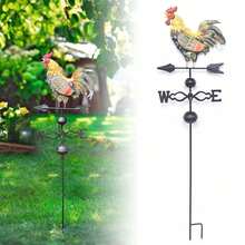 NEW IRON ROOSTER COCKEREL WEATHER VANE WEATHERVANE GARDEN OUTDOOR WIND VANE UK - 1 - View 8