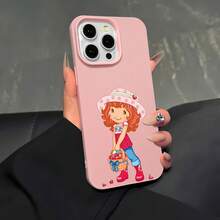 Funda de teléfono con espejo y diseño de Strawberry Girl, compatible con  17,  16 Pro Max,  15 Pro Max,  13 y  12. Fabricada en TPU para una protección óptima contra golpes y caídas. Un regalo encantador para familiares y amigos, perfecto para cumpleaños, fiestas o cualquier ocasión especial, que le dará un toque divertido y encantador a tus accesorios de diario. - Rosa - Ver 5