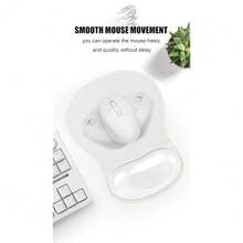 Gel Wrist Rest For ,Ergonomic Pad With Clear Cushioned Pa 1lm Rest,Gel  Pad With Wrist Support,Small Desk Mat,Office Desk Work Accessories For Women,Carpal Tunnel Relief (C-Clear) - C-Clear - 查看 4