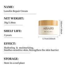 AISAZG羊毛脂修护霜 - 深层滋养并修复干燥敏感肌肤屏障，适用于面部、手部和身体，1.06盎司 - 羊毛脂凍霜30g - 查看 10