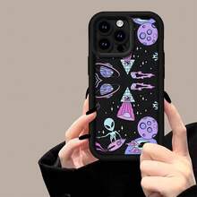 Fashion Phone Case TM04010 Designed For IPhone Models 16Pro Max, 16Plus, 16Pro, 16, 15, 14, 13, 12, 11, XS Max, XR/X, XS Max, And XS, With Alien Space Pattern, Both Shockproof And - 1 cái - Xem 1