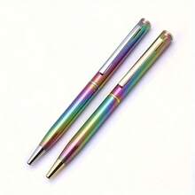 2pcs/Set Colorful Metal Ball Pens To Brighten Up Your Office - Perfect Gift For Any Occasion! - Black - View 8
