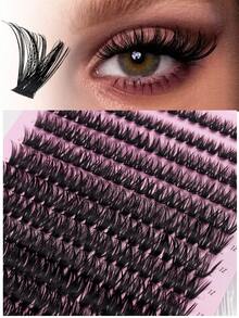 280 Clusters Single Strand DIY Eyelash Extensions Segmented False Eyelashes 14 Rows Large Capacity - C - View 2