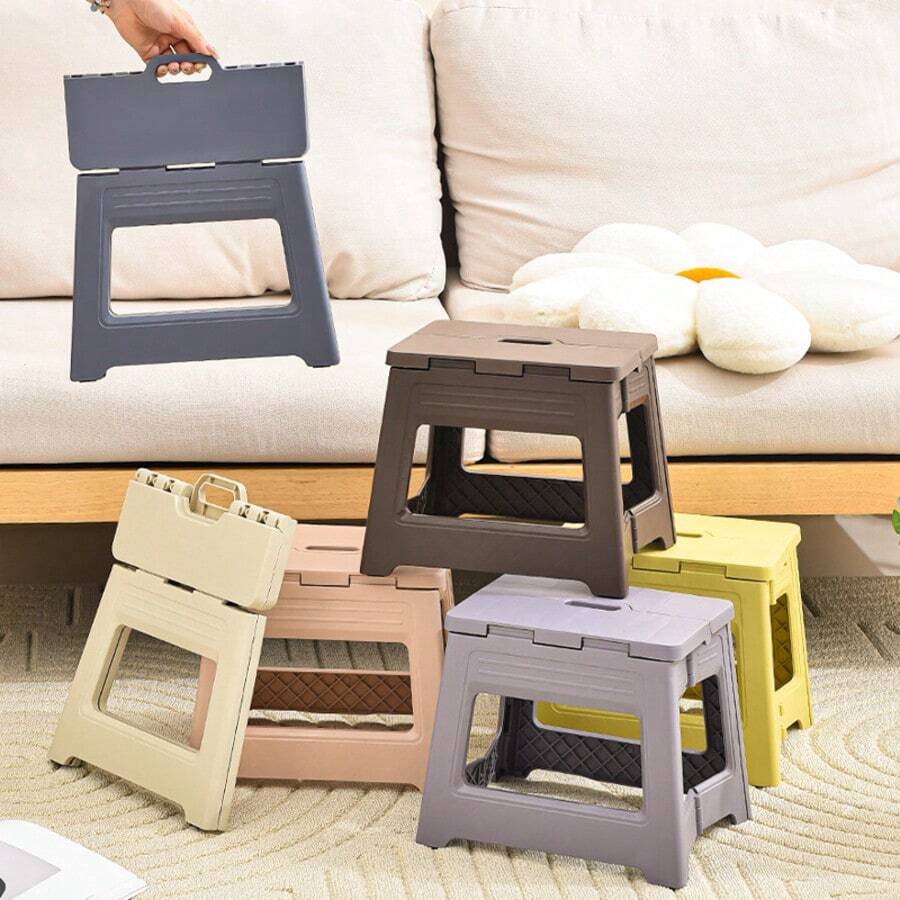 New Foldable Small Stool - Portable And Convenient, Made Of Plastic Material, Suitable For Outdoor Use, Ideal For Fishing Chairs Or Outdoor Activity Stools. - Multicolor - View 1