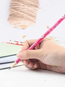 Valentine's Day Series Pencils & Stationery, Heart Pattern, Includes Eraser, Heart-Shaped Pencil Design, Writing & Art Supplies - Multicolor - View 8