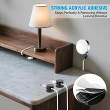 Bộ 1/3/6 kẹp giữ dây cáp [khóa 1 giây] Kẹp quản lý dây cáp lò xo - Giá đỡ dây cáp để bàn, Kẹp dây cáp tròn dễ thương có keo dính, Bộ giữ dây sạc điện thoại cho bàn đầu giường, phụ kiện văn phòng, màu đen - màu đen - Xem 5