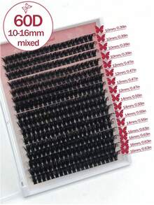 320 Clusters 100D Faux Mink Eyelashes Cluster Lashes 0.07mm D Curling 10-16mm Mix Natural Eyelashes Extension 3D Russian Strip Volume Individual Eyelash Cluster Makeup Tools(60D 80D Lash Individual Cluster)