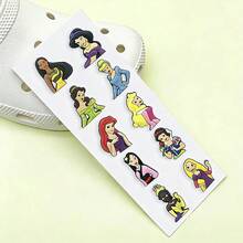 10件套公主系列运动鞋配件，公主系列鞋花，美人鱼鞋花，鞋花，贝儿鞋扣，鞋花，长发公主鞋扣，茉莉公主鞋花，鞋花，睡美人鞋花，公主派对礼品，装饰鞋花，个性化鞋花，精致质感个性化鞋扣 - 彩色 - 查看 2