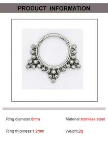 Hypoallergenic 316L Surgical Steel Nose Ring Septum Jewelry - 16G Hoop Earrings, Inlaid With CZ Zirconia, Suitable For Ear Cartilage/Helix Piercings | Unisex Body Jewelry Gift Set (Silver/18K Gold Plated), Women's Nose Rings, Nose Piercings, Septum Jewelry, Fake Piercings, Nose Studs, Imitation Piercings