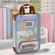 1 pieza Bolsa de almacenamiento práctica, esencial para organizar documentos y artículos pequeños, ligera y portátil, material duradero, etiqueta reemplazable, útiles de oficina y escolares (accesorios DIY no incluidos) - Multicolor - Ver 9