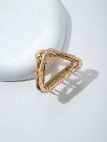 1pc Bag Hollow Triangle Acetate Alloy Hair Claw Clip, Suitable For Daily Wear - Multicolor - View 11