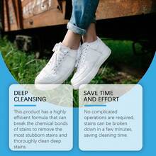 Jakehoe鞋履清洁泡沫，温和清洁白色鞋履，去除泛黄边缘和污渍